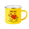 Yellow Enamel Metallic Cup 360ml
