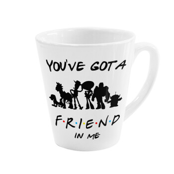 You've Got a Friend in Me, Κούπα κωνική Latte Λευκή, κεραμική, 300ml