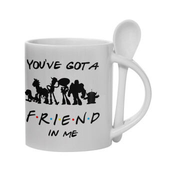 You've Got a Friend in Me, Ceramic coffee mug with Spoon, 330ml (1pcs)