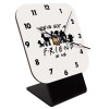 Quartz Wooden table clock with hands (10cm)