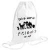 Backpack pouch GYMBAG white (28x40cm)
