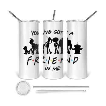 You've Got a Friend in Me, 360 Eco friendly stainless steel tumbler 600ml, with metal straw & cleaning brush