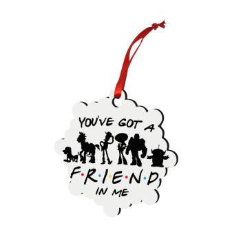 You've Got a Friend in Me, Στολίδι Χριστουγεννιάτικο στολίδι snowflake ξύλινο 7.5cm