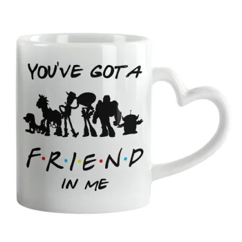 You've Got a Friend in Me, Κούπα καρδιά χερούλι λευκή, κεραμική, 330ml