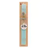 Easter Set, wooden keychain & aromatic flat Easter candle (30cm) (TURQUOISE)