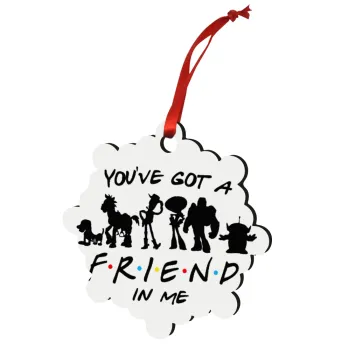 You've Got a Friend in Me, Στολίδι Χριστουγεννιάτικο στολίδι snowflake ξύλινο 7.5cm