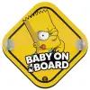 Baby On Board wooden car sign with suction cups (16x16cm)