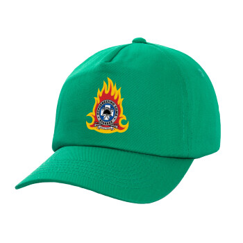 Πυροσβεστικό σώμα Ελλάδος σκούρο, Καπέλο Baseball, 100% Βαμβακερό, Low profile, Πράσινο