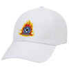 Πυροσβεστικό σώμα Ελλάδος σκούρο, Καπέλο ενηλίκων Jockey Λευκό (snapback, 5-φύλλο, unisex)
