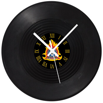 Πυροσβεστικό σώμα Ελλάδος σκούρο, Ρολόι τοίχου Βινύλιο (30cm)