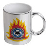 Mug ceramic, silver mirror, 330ml