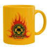 Ceramic coffee mug yellow, 330ml