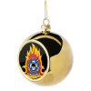 Golden Christmas tree ball ornament 8cm