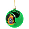 Green Christmas tree ornament ball 8cm