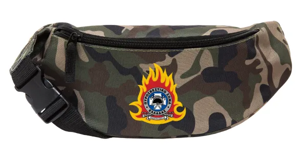 Πυροσβεστικό σώμα Ελλάδος σκούρο — Unisex waist bag (banana) in Jungle camouflage color with 2 pockets