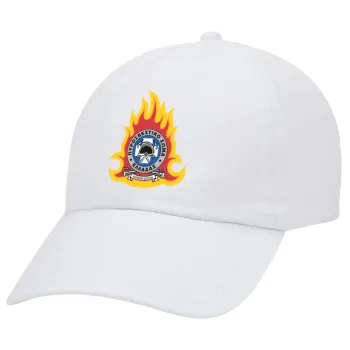 Πυροσβεστικό σώμα Ελλάδος σκούρο, Καπέλο Ενηλίκων Baseball Λευκό 5-φύλλο (POLYESTER, ΕΝΗΛΙΚΩΝ, UNISEX, ONE SIZE)