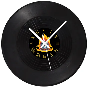 Πυροσβεστικό σώμα Ελλάδος σκούρο, Ρολόι τοίχου Βινύλιο (30cm)