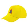 Child's Baseball Cap, 100% Cotton Twill, Yellow (COTTON, CHILD, UNISEX, ONE SIZE)