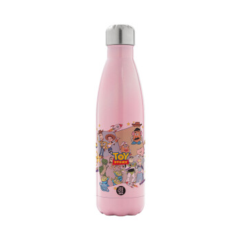 toystory characters, Metal mug thermos Pink Iridiscent (Stainless steel), double wall, 500ml