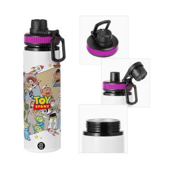 toystory characters, Metallic water bottle with safety lid, 850ml aluminum