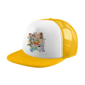 toystory characters, Καπέλο Soft Trucker με Δίχτυ Κίτρινο/White 
