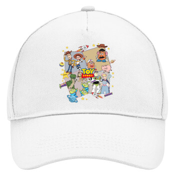 toystory characters, Καπέλο Ενηλίκων Baseball, Drill, Λευκό (100% ΒΑΜΒΑΚΕΡΟ, ΕΝΗΛΙΚΩΝ, UNISEX, ONE SIZE)