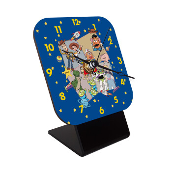toystory characters, Quartz Wooden table clock with hands (10cm)