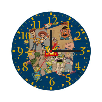 toystory characters, Ρολόι τοίχου ξύλινο plywood (20cm)