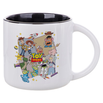 toystory characters, Κούπα κεραμική 400ml Λευκή/Μαύρη