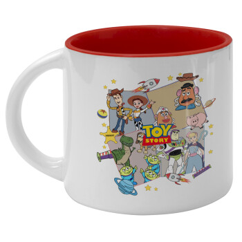 toystory characters, Κούπα κεραμική 400ml Λευκή/Κόκκινη