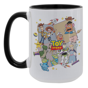 toystory characters, Κούπα Mega 15oz, κεραμική Μαύρη, 450ml