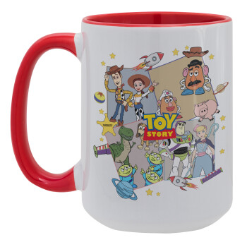 toystory characters, Κούπα Mega 15oz, κεραμική Κόκκινη, 450ml