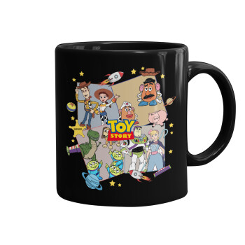 toystory characters, Mug black, ceramic, 330ml