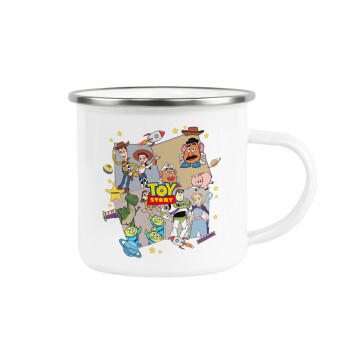toystory characters, Metallic enamel cup white 360ml