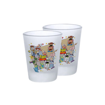 toystory characters, Σφηνοπότηρα γυάλινα 45ml του πάγου (2 τεμάχια)