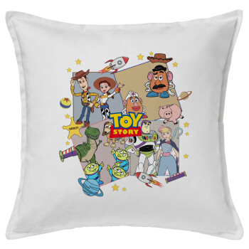 toystory characters, Sofa cushion White 50x50cm includes filling