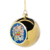 Golden Christmas tree ball ornament 8cm