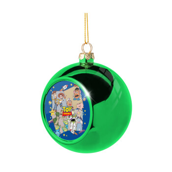 toystory characters, Green Christmas tree ornament ball 8cm