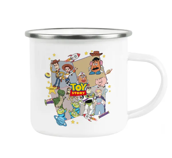 toystory characters — Metallic enamel cup white 360ml
