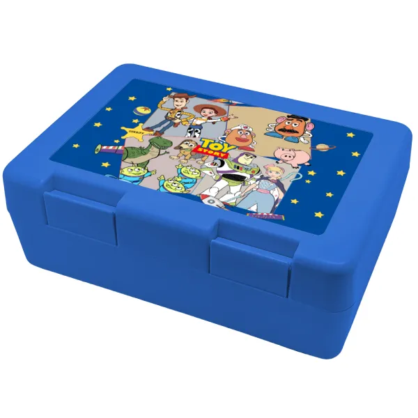 toystory characters — Παιδικό δοχείο κολατσιού ΜΠΛΕ 185x128x65mm (BPA free πλαστικό)