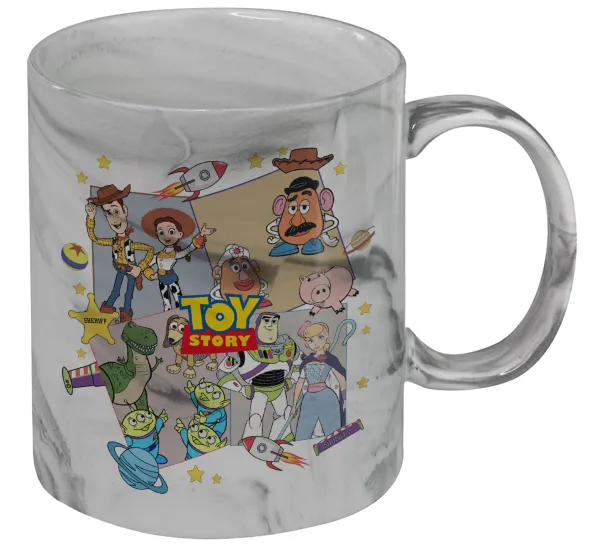 toystory characters — Κούπα κεραμική, marble style (μάρμαρο), 330ml
