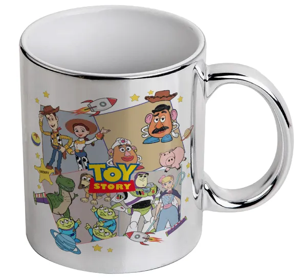 toystory characters — Κούπα κεραμική, ασημένια καθρέπτης, 330ml