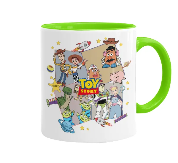 toystory characters — Κούπα χρωματιστή βεραμάν, κεραμική, 330ml