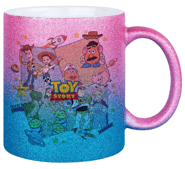 toystory characters — Κούπα Χρυσή/Μπλε Glitter, κεραμική, 330ml