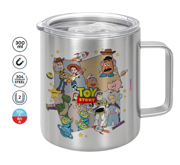 toystory characters — Double-walled stainless steel mug 300ml with temperature-retaining lid