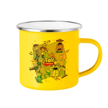toystory characters, Yellow Enamel Metallic Cup 360ml