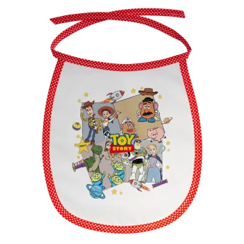 toystory characters, Σαλιάρα μωρού αλέκιαστη με κορδόνι Κόκκινη