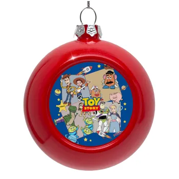 toystory characters, Red Christmas tree ornament bauble 8cm