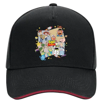 toystory characters, DRILL Adult Ultimate Hat BLACK/RED, (100% COTTON, ADULT, UNISEX, ONE SIZE)
