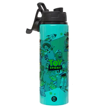 toystory characters, Μεταλλικό παγούρι νερού με καπάκι ασφαλείας, αλουμινίου 850ml